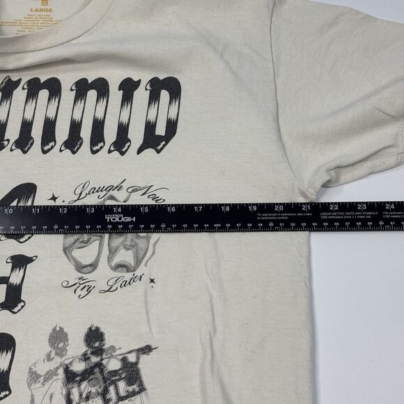 4Hunnid Mens Big Logo Double Sided Skate T-Shirt White Size L - Picture 8 of 9